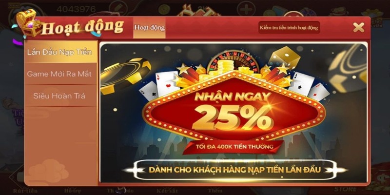 Lần đầu nạp tiền