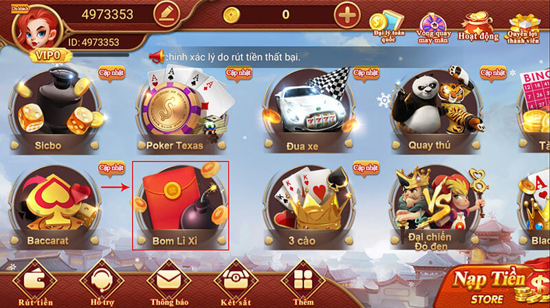 Mẹo chơi game Bom lì xì CF68 club