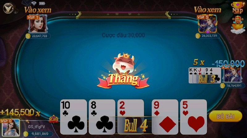 Hướng dẫn chi tiết cách chơi Poker Bull